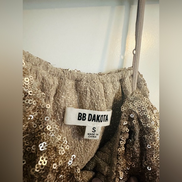 BB Dakota size small champagne sequins top. - Picture 4 of 5